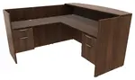 L Shaped Reception Desk with Drawers