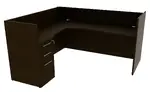 L Shaped Reception Desk with Drawers