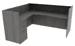 L Shaped Reception Desk with Drawers