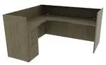 L Shaped Reception Desk with Drawers