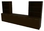 Credenza Wall Unit with Open Shelf Storage