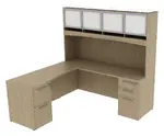 L Shaped Desk with Hutch