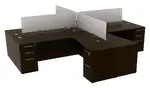 4 Person Desk with Privacy Panels