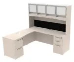 L Shaped Desk with Hutch