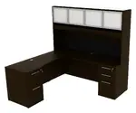 L Shaped Desk with Hutch