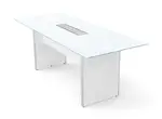 Glass Conference Table with Laminate Base