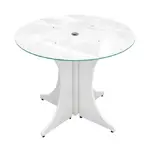 Small Round Table with Glass Top