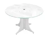 Large Round Table with Glass Top