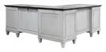 L Shaped Desk with Keyboard Tray and Power