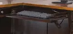 L Shaped Desk with Keyboard Tray and Power