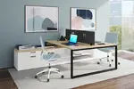 2 Person Desk with Side Storage