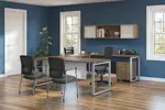 U Shaped Desk with Storage