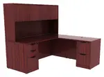 L Shaped Desk with Hutch