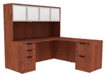 L Shaped Desk with Hutch