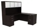 L Shaped Desk with Hutch