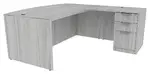 Bow Front L Shaped Desk