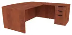 Bow Front L Shaped Desk