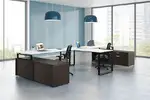 2 Person Desk with Storage