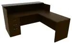 L-Shaped Reception Desk with Glass Counter