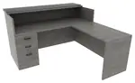 L-Shaped Reception Desk with Glass Counter