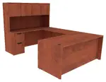 U Shaped Desk with Hutch