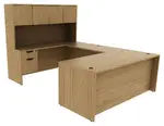 U Shaped Desk with Hutch