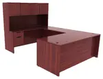 U Shaped Desk with Hutch