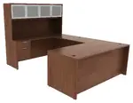 U Shaped Desk with Hutch