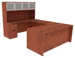 U Shaped Desk with Hutch