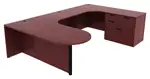 U Shaped Peninsula Desk