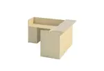 L Shaped Reception Desk with Drawers