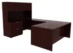 U Shaped Desk with Hutch