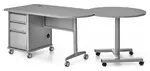 Teacher Desk and Height Adjustable Table Set