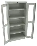 Storage Cabinet with See Through Doors