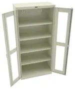 Storage Cabinet with See Through Doors