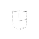Cherryman 2 Drawer Pedestal for Credenza or Return