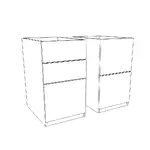 Cherryman 2 & 3 Drawer Pedestals for   Credenza or Return