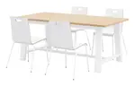 Rectangular Dining Table and Chairs Set