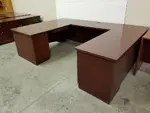 Executive U Shape Cherry Veneer Desk
