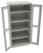 Storage Cabinet with See Through Doors