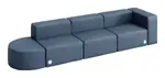 Modern Sectional Sofa with Power Outlets