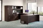 U Shaped Desk with Storage