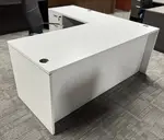 White L-Shaped Desk