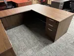 U-Shaped Executive Desk with Overhead Hutch