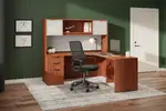 L Shaped Desk with Hutch