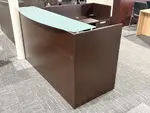 L Shaped Reception Desk with Glass Counter