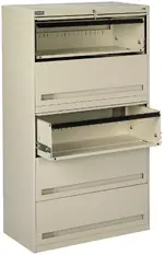 5 Drawer Lateral File Cabinet with Retractable Drawers