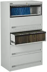 5 Drawer Lateral File Cabinet with Retractable Drawers