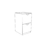 Cherryman 2 Drawer Pedestal for Credenza or Return