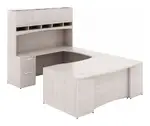 U Shaped Desk with Hutch